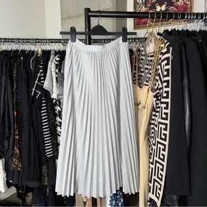 Babaton Jude Gray Pleated Midi Skirt Womens XS EUC Preppy Work Office School